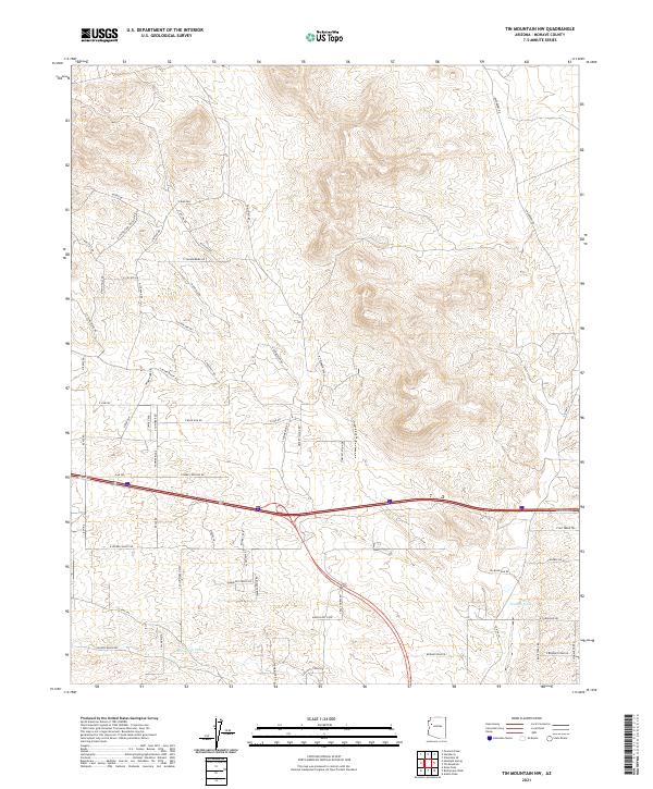 Tin Mountain NW, AZ — USGS 7.5-minute topo (2021)
