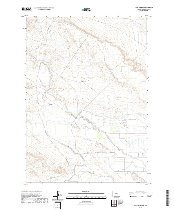 Pavillion Butte, WY — USGS 7.5-minute topo (2021)