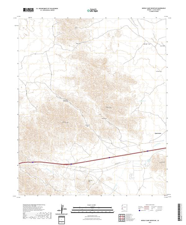 Middle Camp Mountain, AZ — USGS 7.5-minute topo (2021)