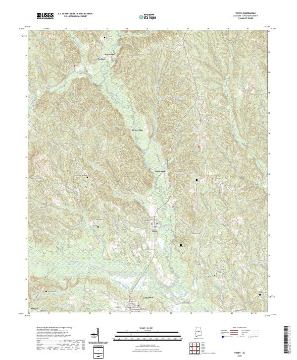 Toxey, AL — USGS 7.5-minute topo (2024)