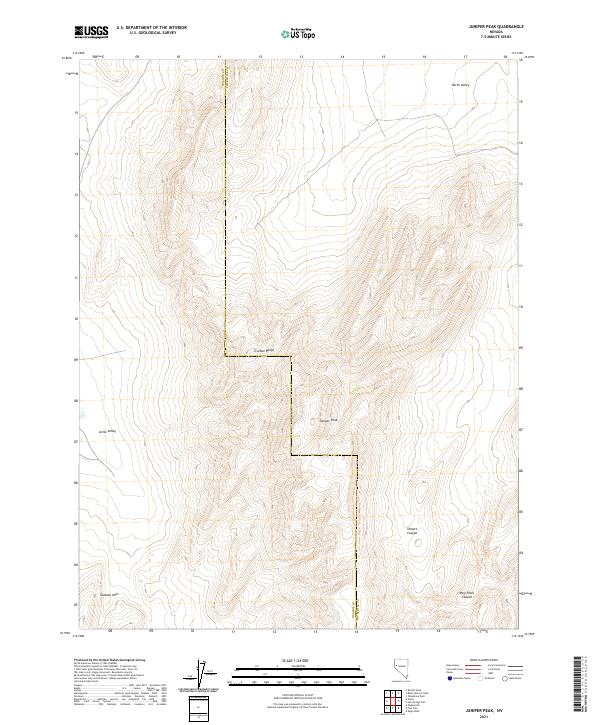 Juniper Peak, NV — USGS 7.5-minute topo (2021)