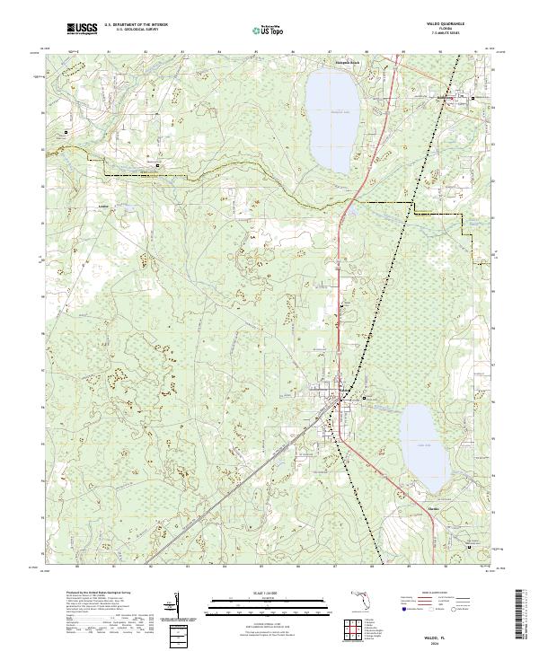 Waldo, FL — USGS 7.5-minute topo (2024)