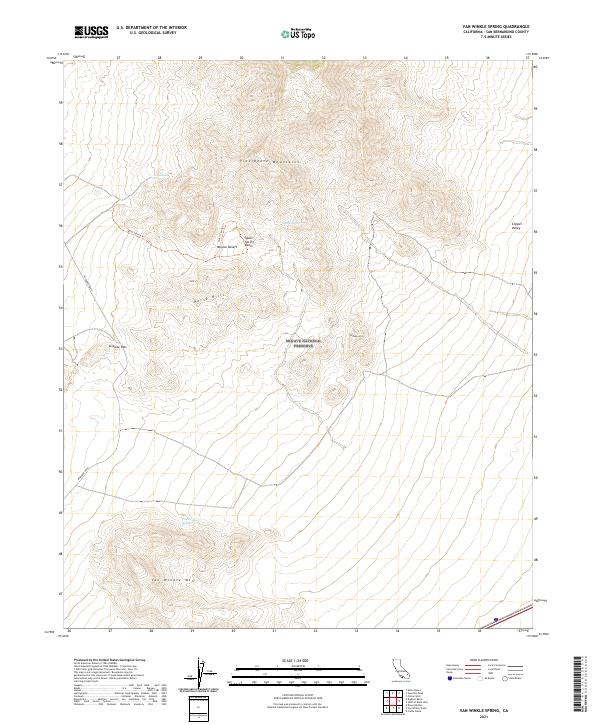 Van Winkle Spring, CA — USGS 7.5-minute topo (2021)