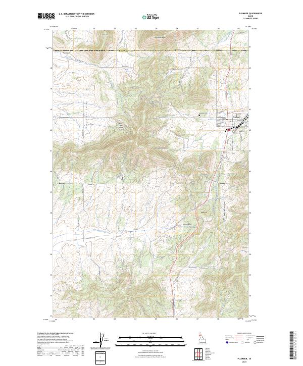 Plummer, ID — USGS 7.5-minute topo (2024)