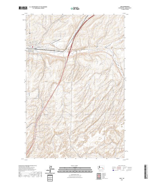 Lind, WA — USGS 7.5-minute topo (2023)