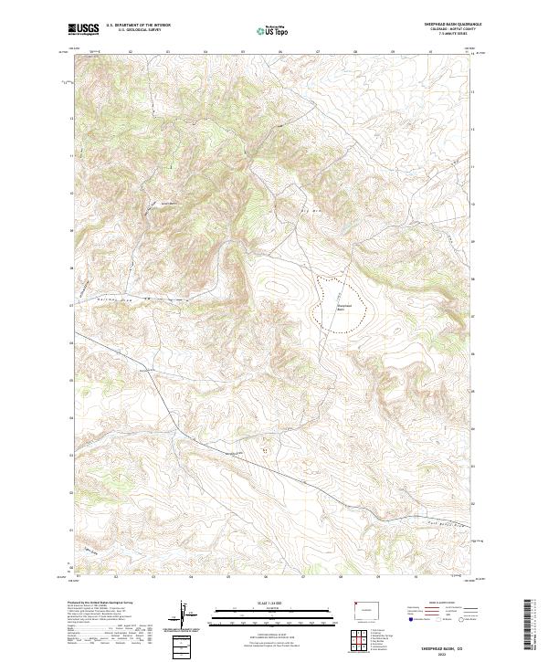 Sheephead Basin, CO — USGS 7.5-minute topo (2022)