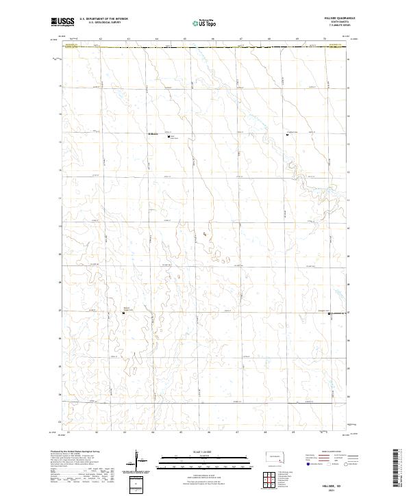 Hillside, SD — USGS 7.5-minute topo (2021)