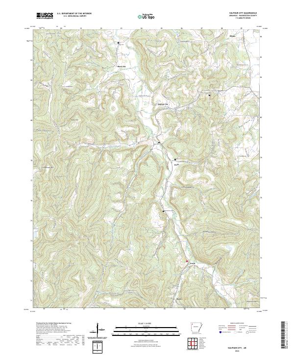 Sulphur City, AR — USGS 7.5-minute topo (2024)