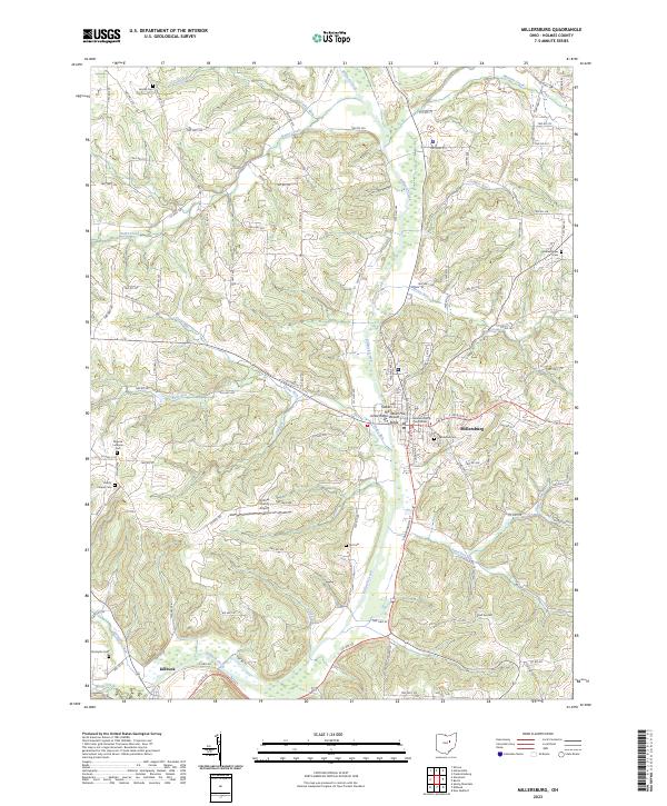 Millersburg, OH — USGS 7.5-minute topo (2023)