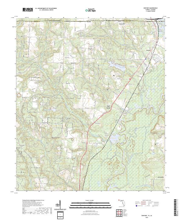 Century, FL-AL — USGS 7.5-minute topo (2024)