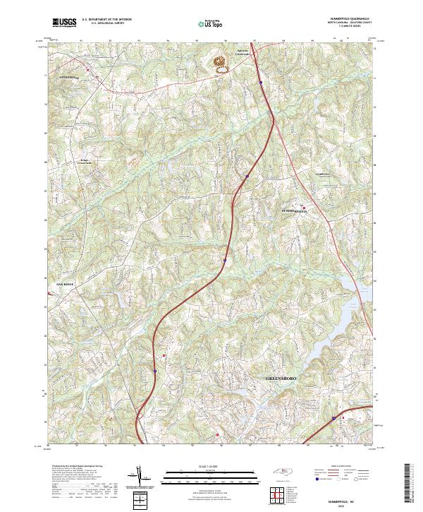 Summerfield, NC — USGS 7.5-minute topo (2022)