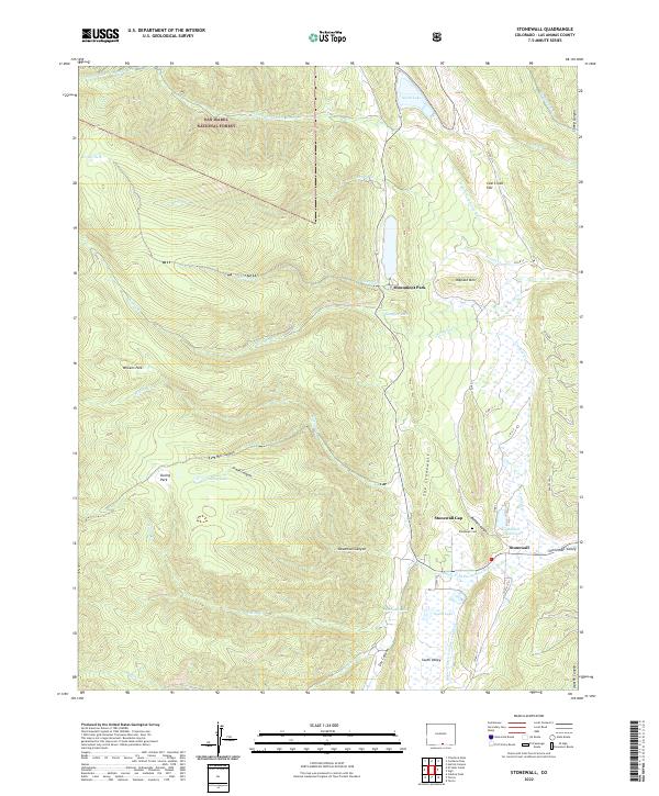 Stonewall, CO — USGS 7.5-minute topo (2022)