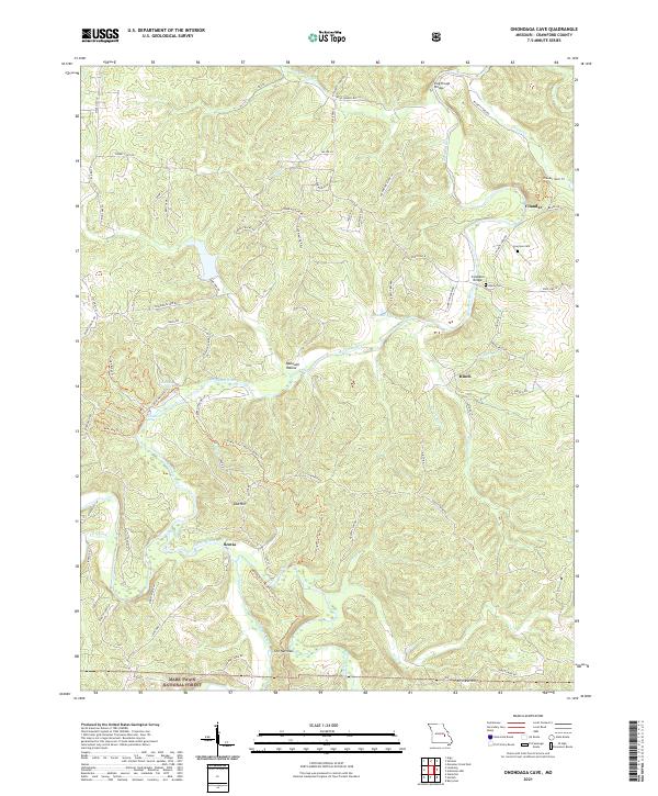 Onondaga Cave, MO — USGS 7.5-minute topo (2021)
