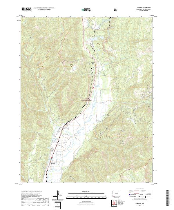 Hermosa, CO — USGS 7.5-minute topo (2022)
