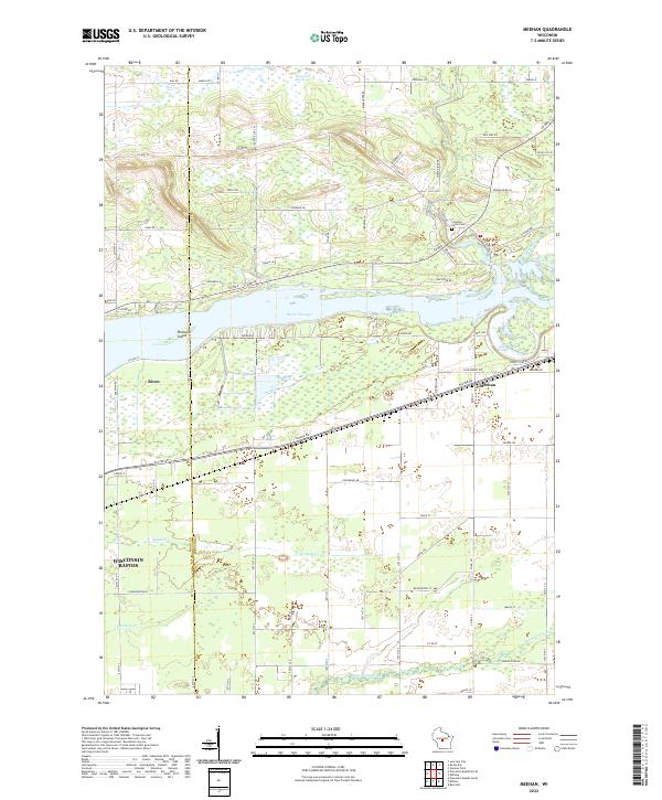 Meehan, WI — USGS 7.5-minute topo (2022)