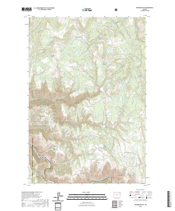 Howard Butte, OR — USGS 7.5-minute topo (2024)