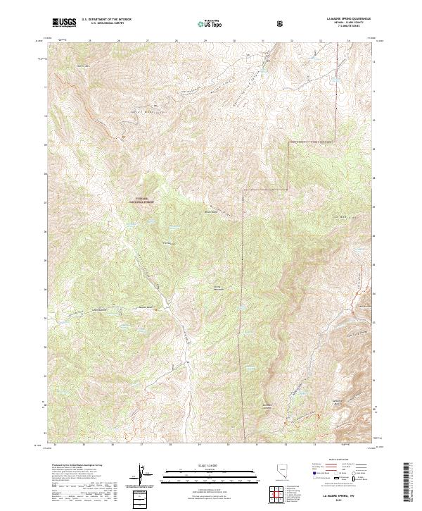 La Madre Spring, NV — USGS 7.5-minute topo (2021)