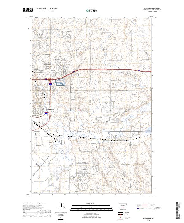 Menoken SW, ND — USGS 7.5-minute topo (2024)