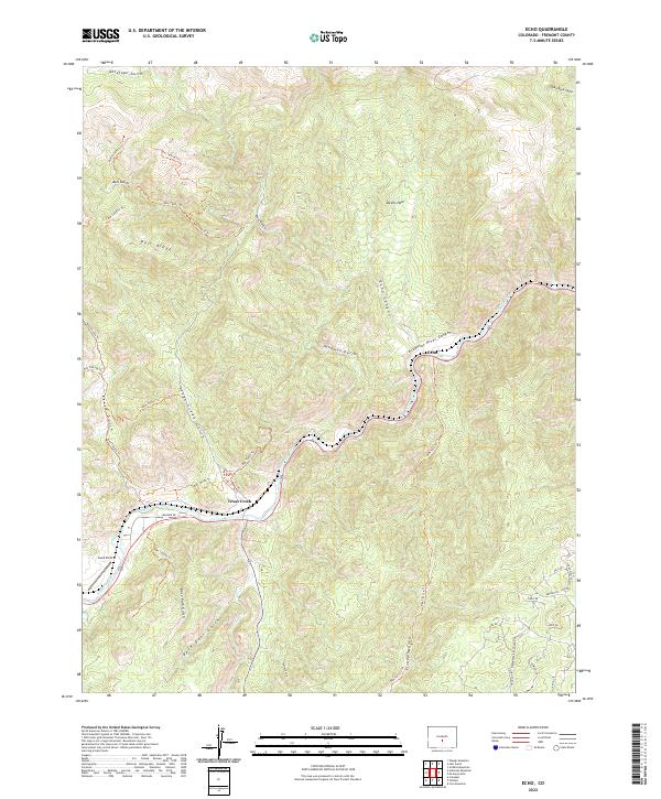 Echo, CO — USGS 7.5-minute topo (2022)
