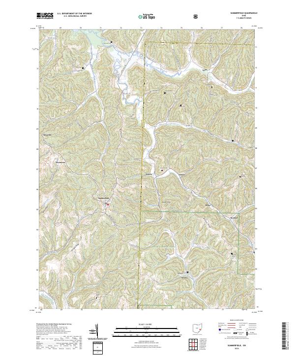 Summerfield, OH — USGS 7.5-minute topo (2023)