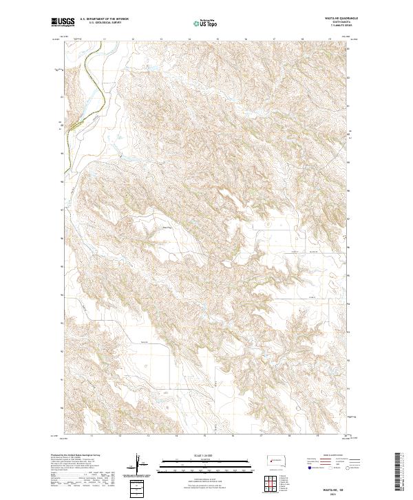 Wasta NE, SD — USGS 7.5-minute topo (2021)
