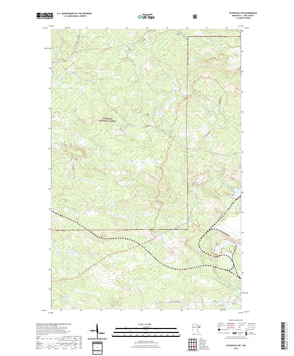 Silver Bay SW, MN — USGS 7.5-minute topo (2022)