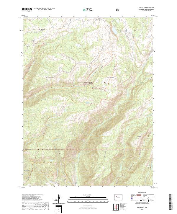 Adams Lake, CO — USGS 7.5-minute topo (2022)