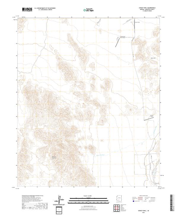 Conley Well, AZ — USGS 7.5-minute topo (2021)