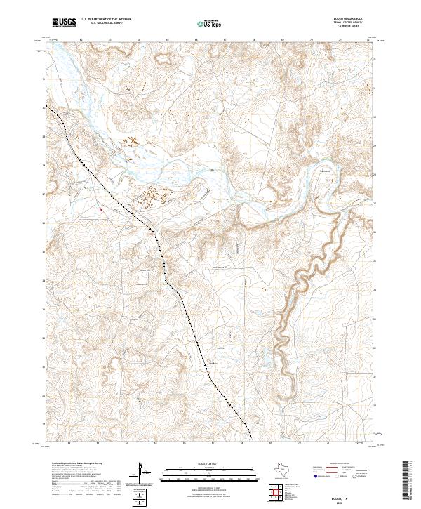 Boden, TX — USGS 7.5-minute topo (2022)