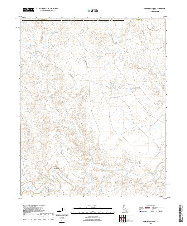 Humdinger Spring, TX — USGS 7.5-minute topo (2022)