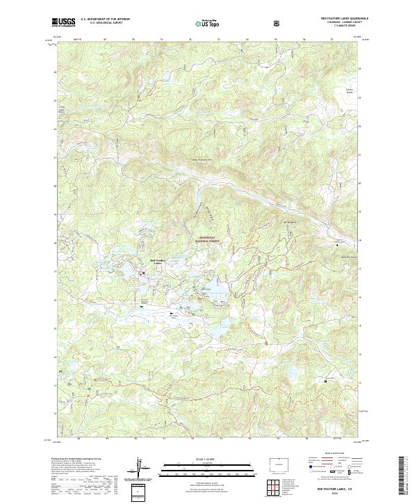 Red Feather Lakes, CO — USGS 7.5-minute topo (2022)