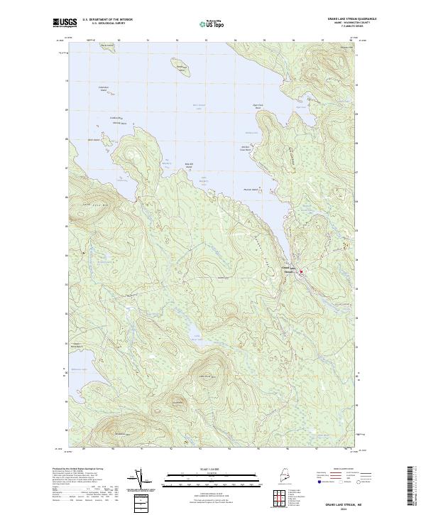 Grand Lake Stream, ME — USGS 7.5-minute topo (2024)
