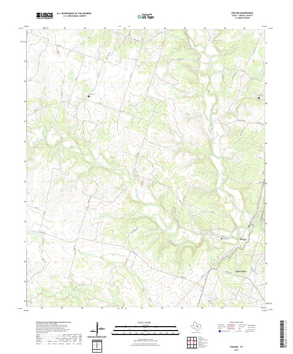 Pidcoke, TX — USGS 7.5-minute topo (2022)