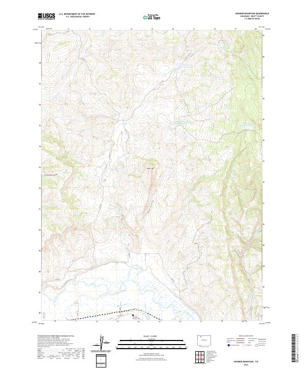 Hooker Mountain, CO — USGS 7.5-minute topo (2022)