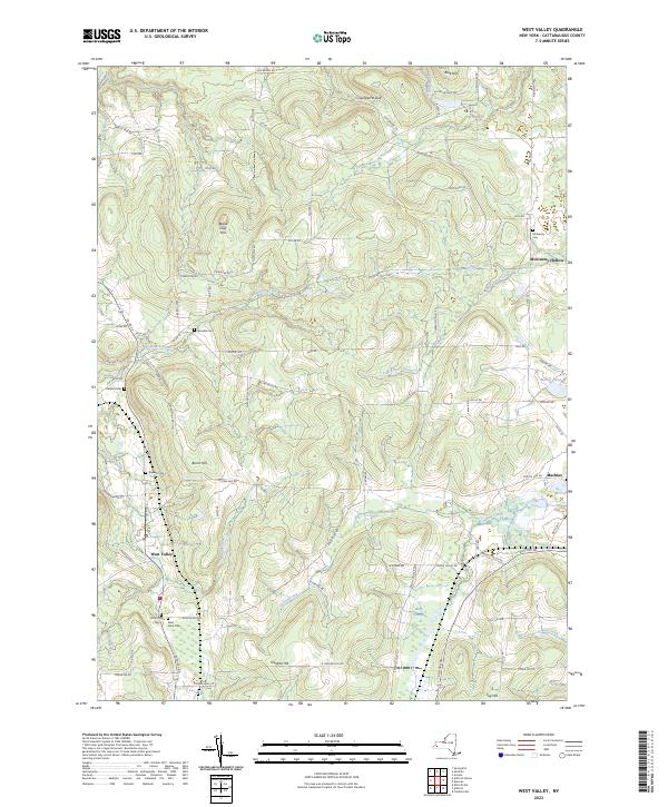 West Valley, NY — USGS 7.5-minute topo (2023)