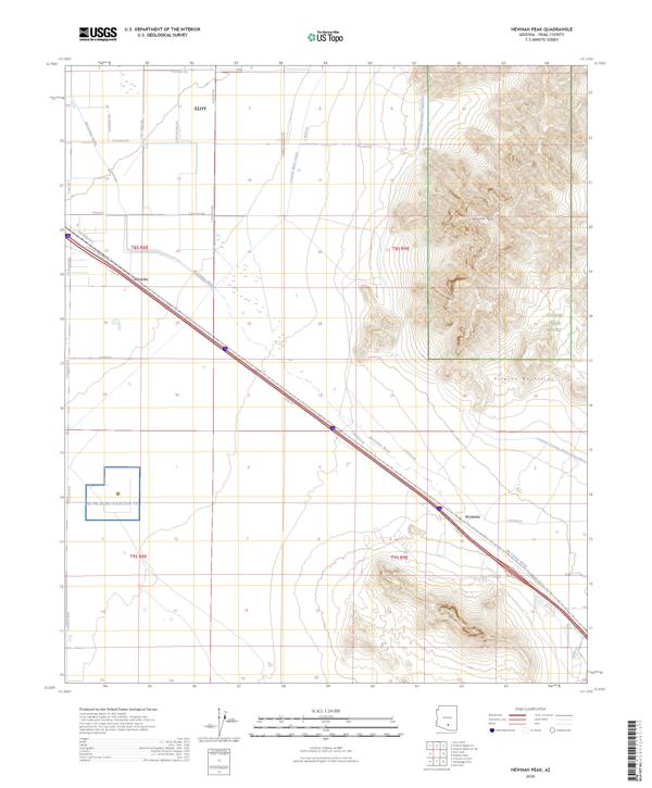 Newman Peak, AZ — USGS 7.5-minute topo (2026)