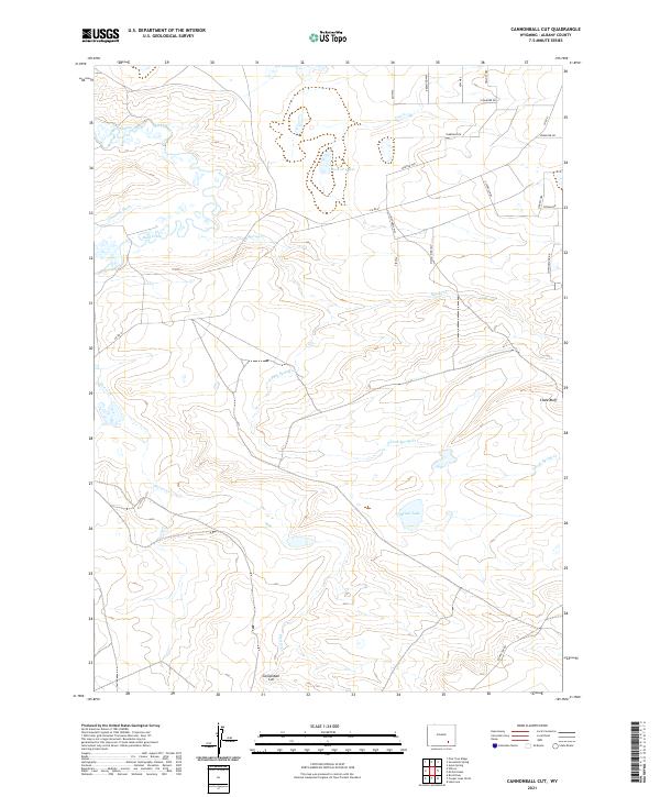 Cannonball Cut, WY — USGS 7.5-minute topo (2021)