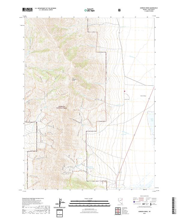 Gordon Creek, NV — USGS 7.5-minute topo (2021)