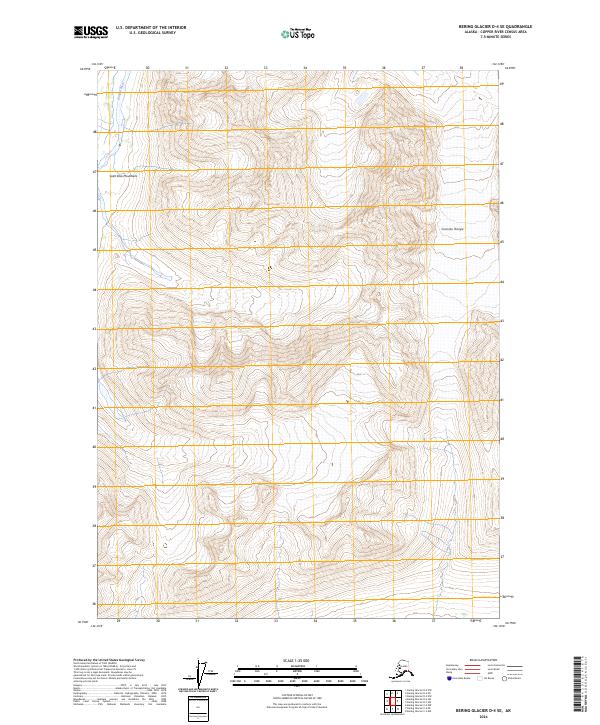 Bering Glacier D-4 SE, AK — USGS 7.5-minute topo (2024)