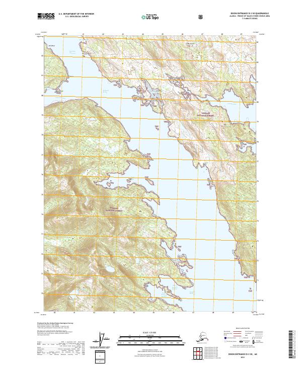 Dixon Entrance D-3 SE, AK — USGS 7.5-minute topo (2021)