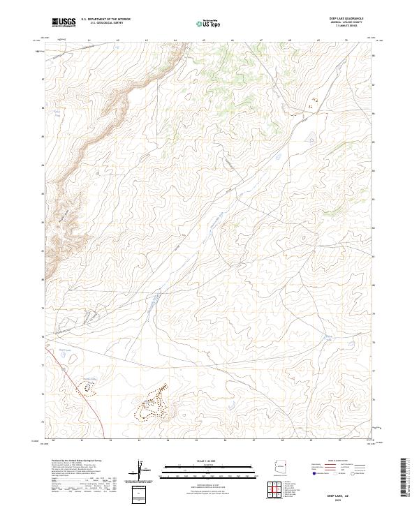 Deep Lake, AZ — USGS 7.5-minute topo (2023)