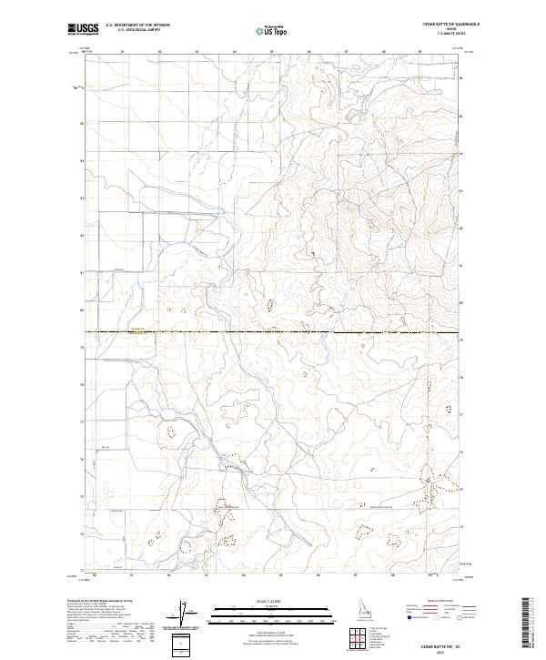 Cedar Butte SW, ID — USGS 7.5-minute topo (2023)