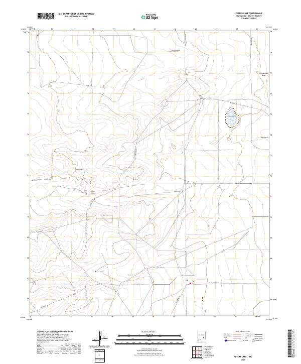 Peters Lake, NM — USGS 7.5-minute topo (2023)