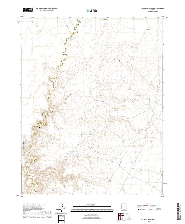 Clear Water Spring, AZ — USGS 7.5-minute topo (2021)