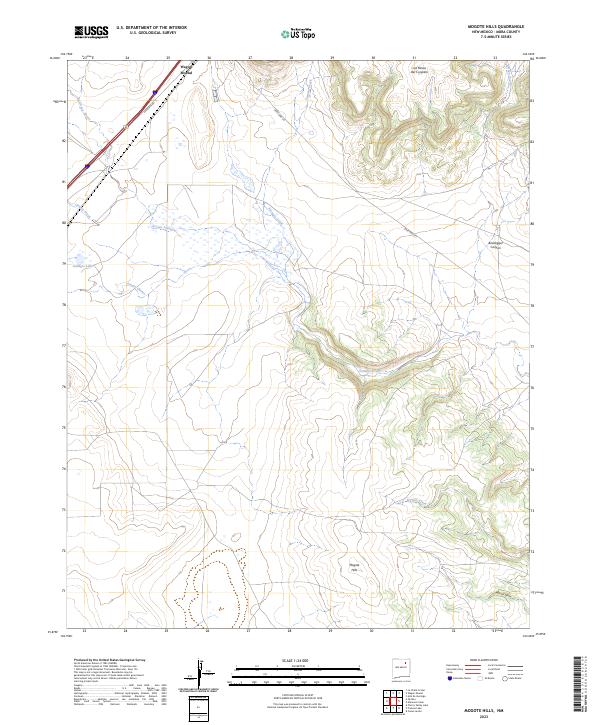 Mogote Hills, NM — USGS 7.5-minute topo (2023)