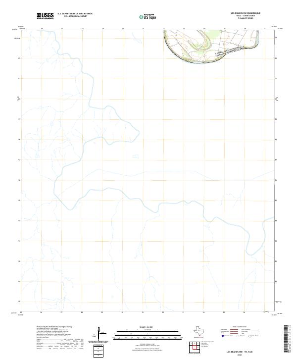 Los Ebanos NW, TX,TAM, US — USGS 7.5-minute topo (2022)