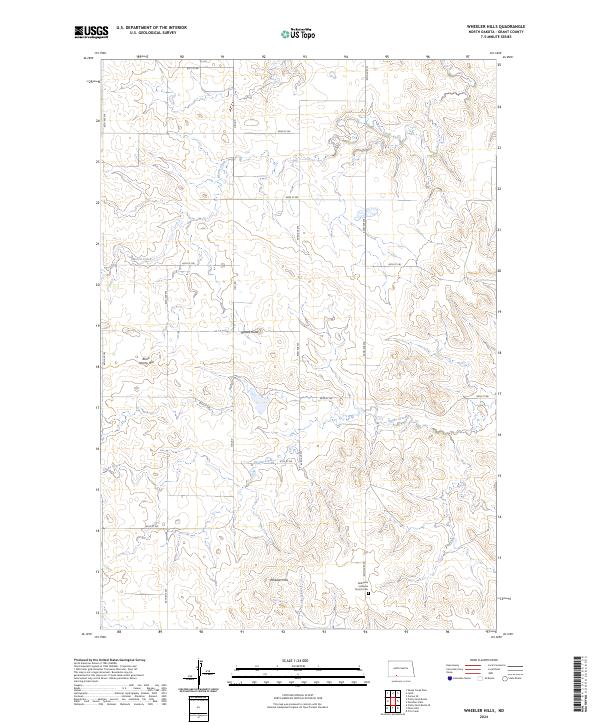 Wheeler Hills, ND — USGS 7.5-minute topo (2024)