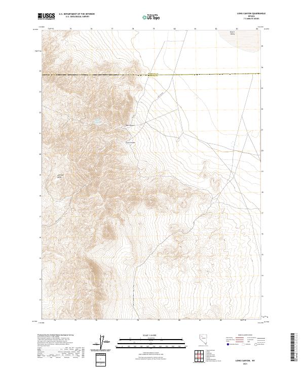 Long Canyon, NV — USGS 7.5-minute topo (2021)
