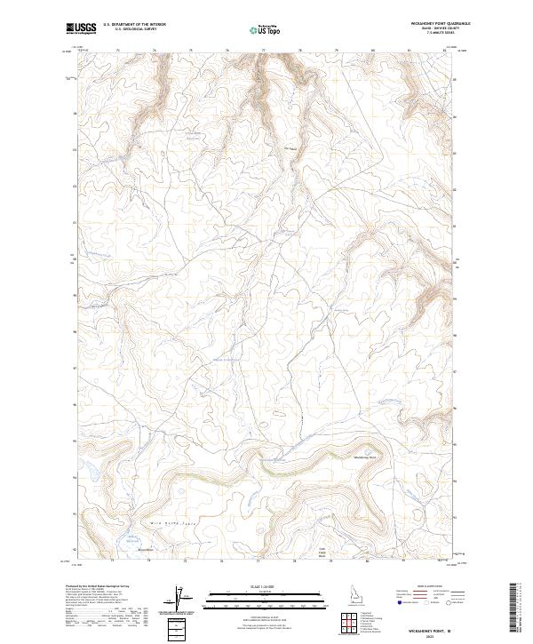 Wickahoney Point, ID — USGS 7.5-minute topo (2023)