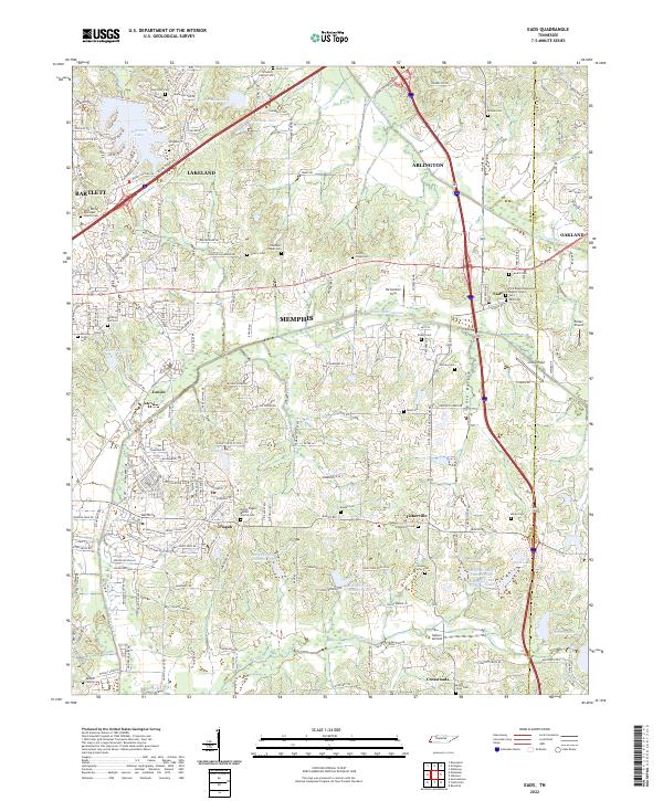 Eads, TN — USGS 7.5-minute topo (2022)